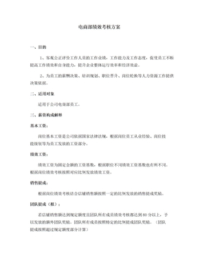 电商部绩效考核方案