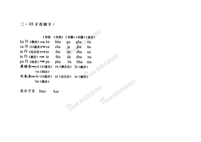 梵文35字音梵文35子音