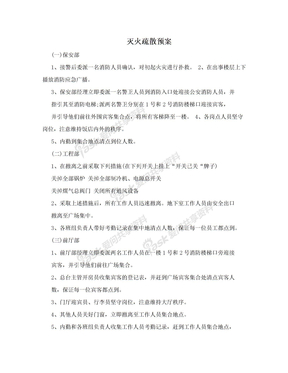 灭火疏散预案