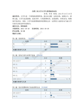 网络问卷调查分析报告