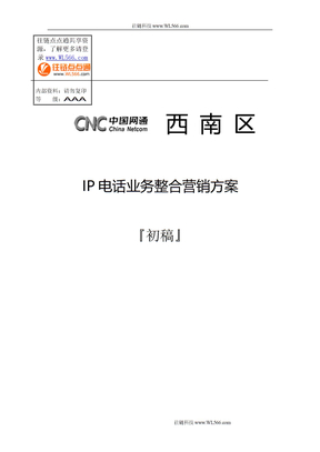 IP电话业务整合营销方案