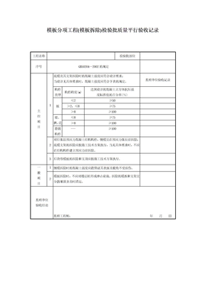 （模板拆除）