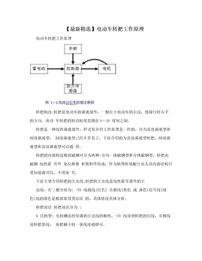 【最新精选】电动车转把工作原理