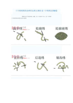 十字绣绣图的各种针法图文教程