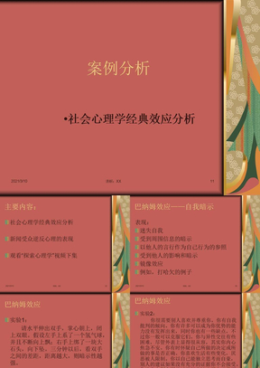 社会心理学课件社会心理学效应分析