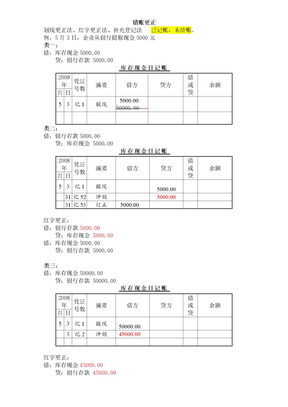 错账更正