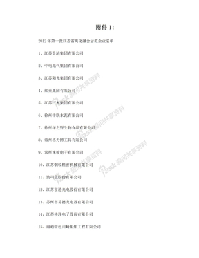 两化融合示范试点企业