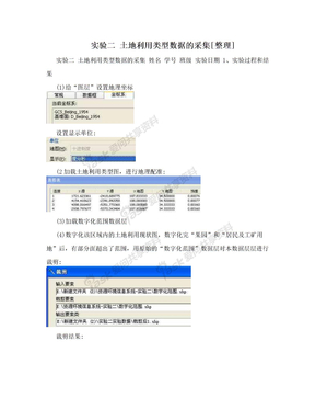 实验二 土地利用类型数据的采集[整理]