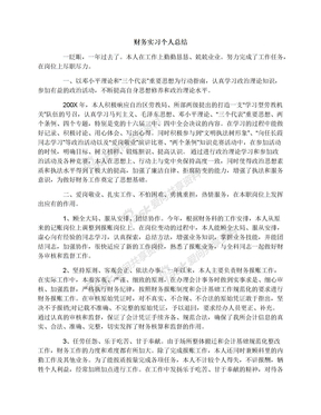 财务实习个人总结