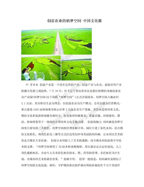创意农业的稻梦空间-中国文化报