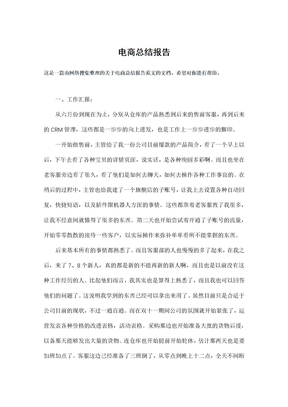 电商总结报告