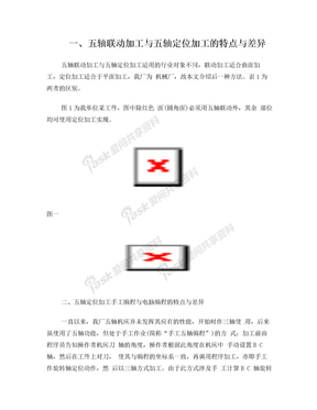 五轴联动加工与五轴定位加工