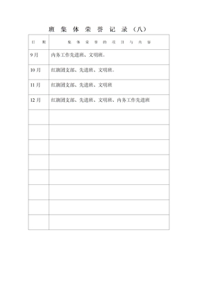 班级获奖情况记录