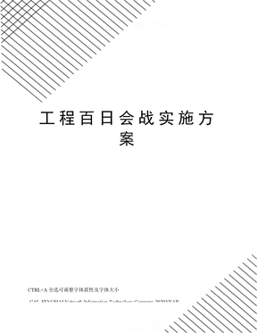 工程百日会战实施方案