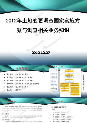 2012年土地变更调查国家实施方案与调查相关业务知识