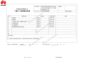 （客户）资料移交清单