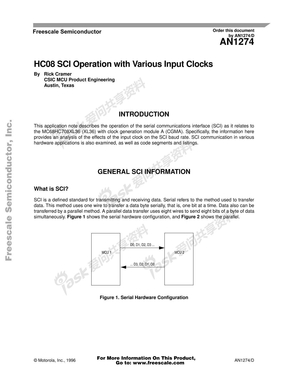 AN1274-HC08 SCI Operation with Various Input Clocks