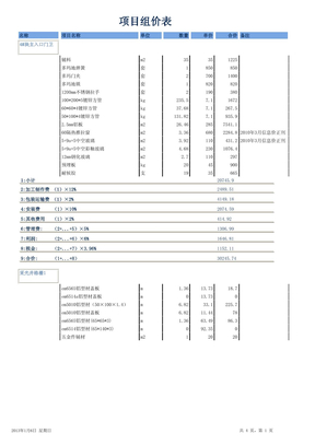 组价清单