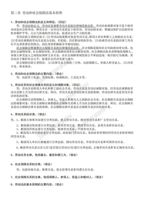 劳动和社会保障法2第二章 劳动和社会保障法基本原理