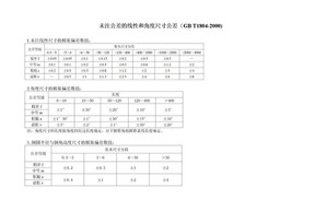 未注公差的线性和角度尺寸公差及形位公差未注公差值