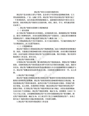 固定资产折旧方法的归纳和对比