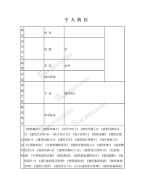 大四上学期职业规划简历 2