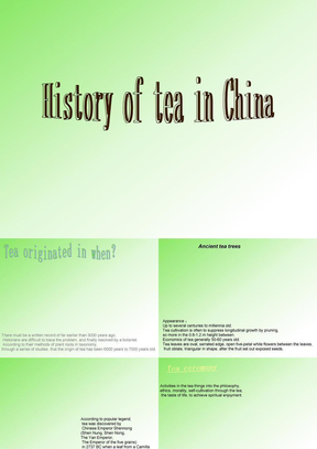茶的历史和起源 Microsoft PowerPoint 演示文稿