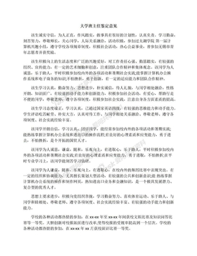 大学班主任鉴定意见