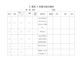 分镜头脚本