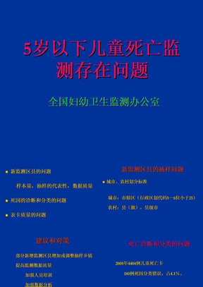 5岁以下儿童死亡监测存在问题