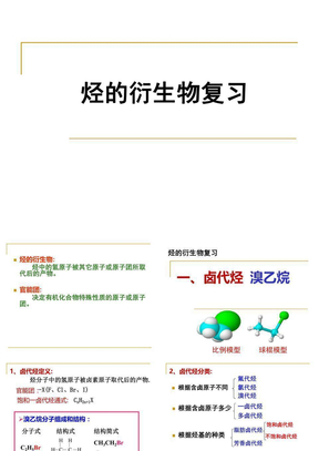 烃的衍生物(卤代烃、苯酚、乙醇)