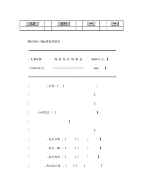 MKRGOS16 商品库存明细表