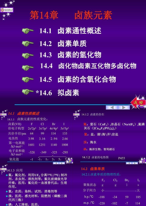 第14章   卤族元素