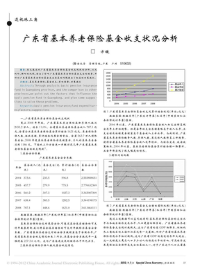 广东省基本养老保险基金收支状况分析