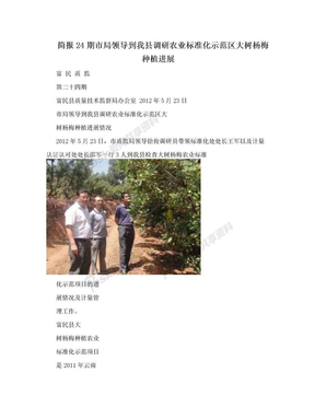 简报24期市局领导到我县调研农业标准化示范区大树杨梅种植进展
