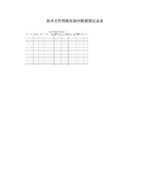 技术文件图纸发放回收销毁记录表