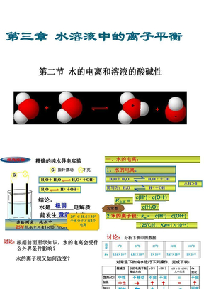 水的电离和溶液的酸碱性1