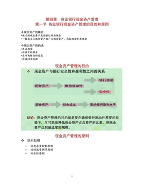 第4章 商业银行现金资产管理(备课)