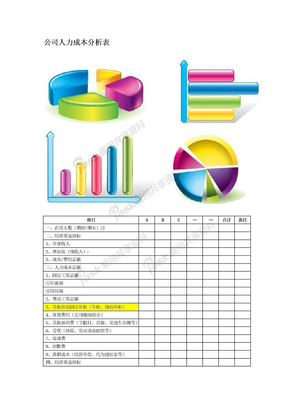 公司人力成本分析表