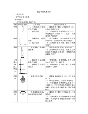 (初中)化学实验基本操作