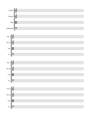 空白五线谱纸 10 string-quartet-page-1
