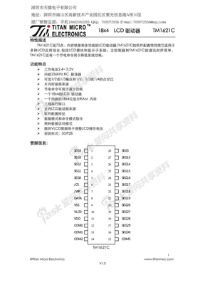 lcd驱动芯片TM1621C