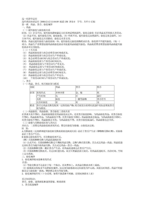 高中政治必背点