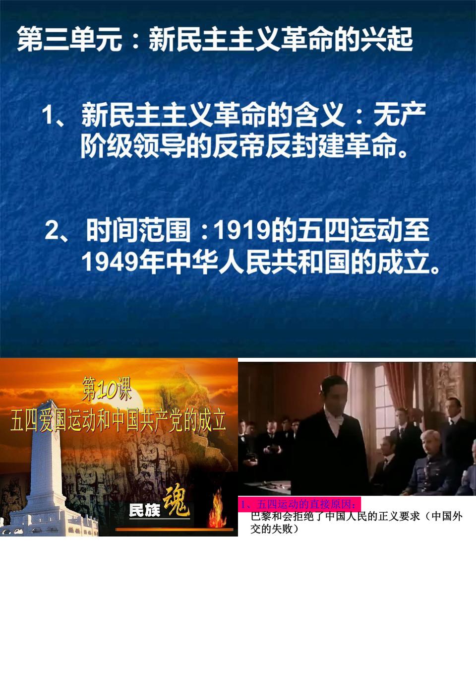 五四爱国运动和中国共产党的成立