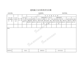 建筑施工安全检查及文明施工台账