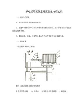 能量方程实验说明书