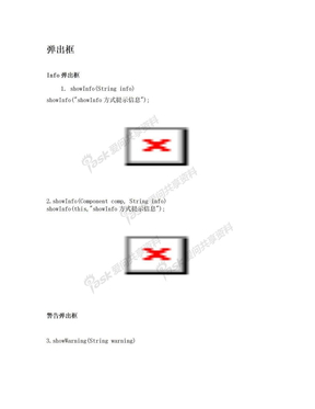 弹出框的类型