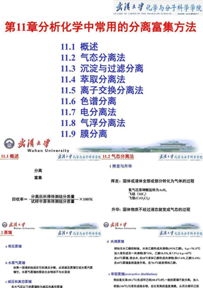 分析化学中常用的分离富集方法