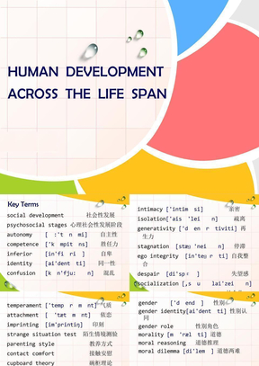 跨越一生的心理发展