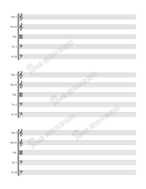 空白五线谱纸 13 string-quintet-page-3